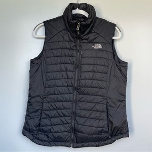 Women’s Primaloft Black North Face Vest Large Zip Up